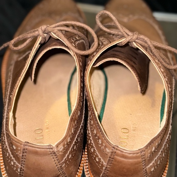 Polo Ralph Lauren Wing Tip Shoe vibram Sole - Picture 7 of 14